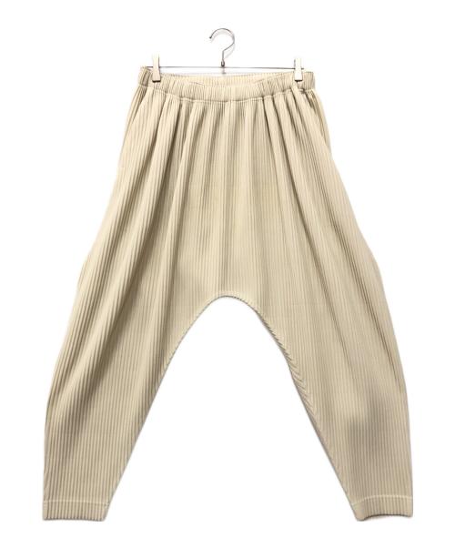 HOMME PLISSE ISSEY MIYAKE（オム プリッセ イッセイ ミヤケ）HOMME PLISSE ISSEY MIYAKE (オム プリッセ イッセイ ミヤケ) プリーツサルエルパンツ ベージュ サイズ:3の古着・服飾アイテム