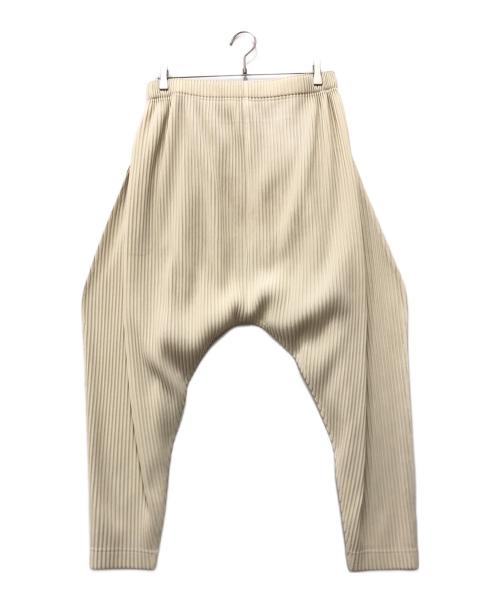 HOMME PLISSE ISSEY MIYAKE（オム プリッセ イッセイ ミヤケ）HOMME PLISSE ISSEY MIYAKE (オム プリッセ イッセイ ミヤケ) プリーツサルエルパンツ ベージュ サイズ:3の古着・服飾アイテム