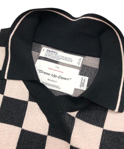 DAIRIKU（ダイリク）DAIRIKU (ダイリク) Lame Soccer Uniform Knit Pullover ブラック サイズ:Lの古着・服飾アイテム