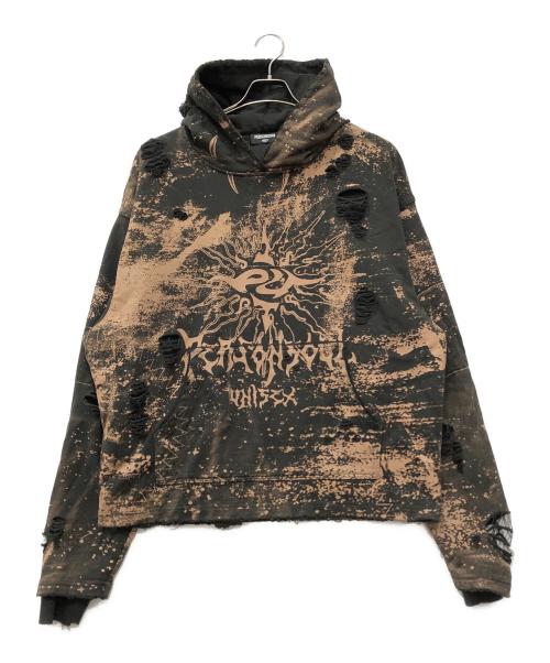PERSONSOUL（パーソンソウル）PERSONSOUL (パーソンソウル) Sun Totem Hoodie ブラック サイズ:Mの古着・服飾アイテム