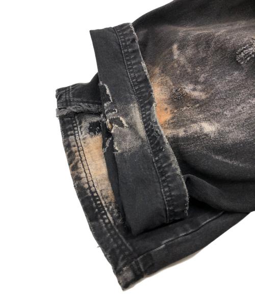 PERSONSOUL（パーソンソウル）PERSONSOUL (パーソンソウル) Skirt Armor Dirty Jeans ブラック サイズ:Mの古着・服飾アイテム