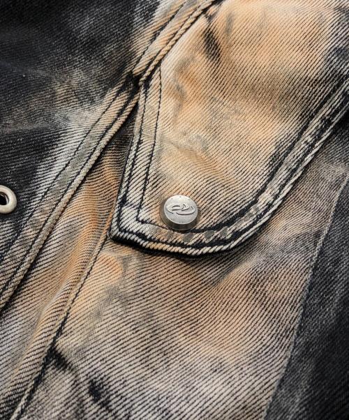 PERSONSOUL（パーソンソウル）PERSONSOUL (パーソンソウル) Skirt Armor Dirty Jeans ブラック サイズ:Mの古着・服飾アイテム