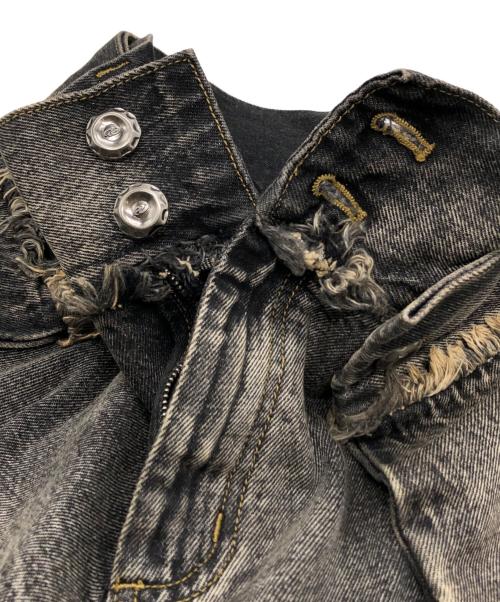 PERSONSOUL（パーソンソウル）PERSONSOUL (パーソンソウル) Folded Structure Raw Edges Baggy Jeans グレー サイズ:Mの古着・服飾アイテム