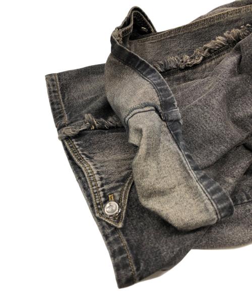 PERSONSOUL（パーソンソウル）PERSONSOUL (パーソンソウル) Folded Structure Raw Edges Baggy Jeans グレー サイズ:Mの古着・服飾アイテム