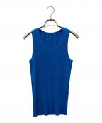 ISSEY MIYAKEイッセイミヤケ）の古着「プリーツカットソー」｜ブルー