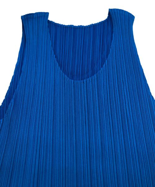ISSEY MIYAKE（イッセイミヤケ）ISSEY MIYAKE (イッセイミヤケ) プリーツカットソー ブルー サイズ:Mの古着・服飾アイテム