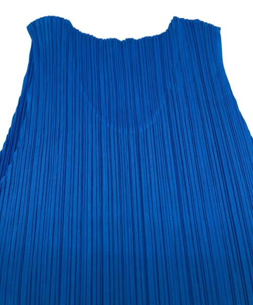 ISSEY MIYAKE（イッセイミヤケ）ISSEY MIYAKE (イッセイミヤケ) プリーツカットソー ブルー サイズ:Mの古着・服飾アイテム