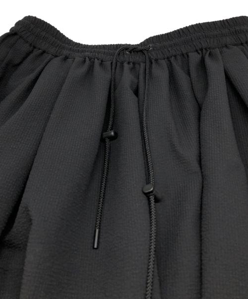 MACPHEE（マカフィー）MACPHEE (マカフィー) シアーサッカーギャザーロングスカート ブラック サイズ:36の古着・服飾アイテム