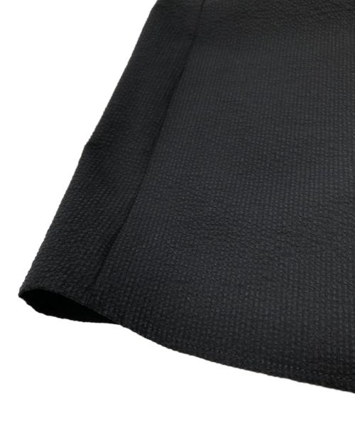 MACPHEE（マカフィー）MACPHEE (マカフィー) シアーサッカーギャザーロングスカート ブラック サイズ:36の古着・服飾アイテム