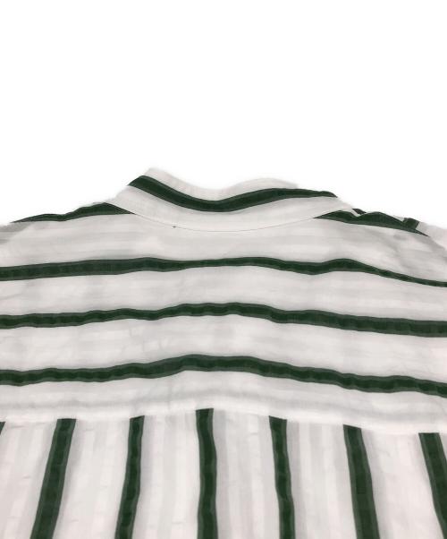 GALERIE VIE（ギャルリーヴィー）GALERIE VIE (ギャルリーヴィー) ソフトストライプ スタンドカラーオーバーシャツ ホワイト サイズ:FREE 未使用品の古着・服飾アイテム