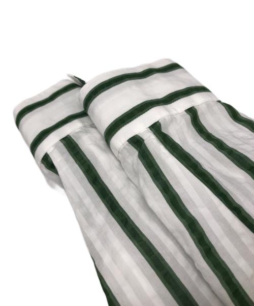 GALERIE VIE（ギャルリーヴィー）GALERIE VIE (ギャルリーヴィー) ソフトストライプ スタンドカラーオーバーシャツ ホワイト サイズ:FREE 未使用品の古着・服飾アイテム