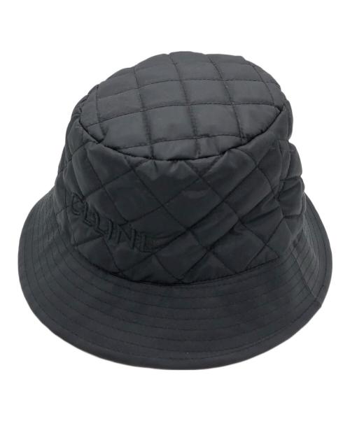 CELINE（セリーヌ）CELINE (セリーヌ) キルティングバケットハット ブラック×オレンジ サイズ:Mの古着・服飾アイテム