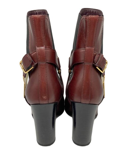 Yves Saint Laurent（イヴサンローラン）Yves Saint Laurent (イヴサンローラン) ショートブーツ ボルドー サイズ:36 1/2の古着・服飾アイテム