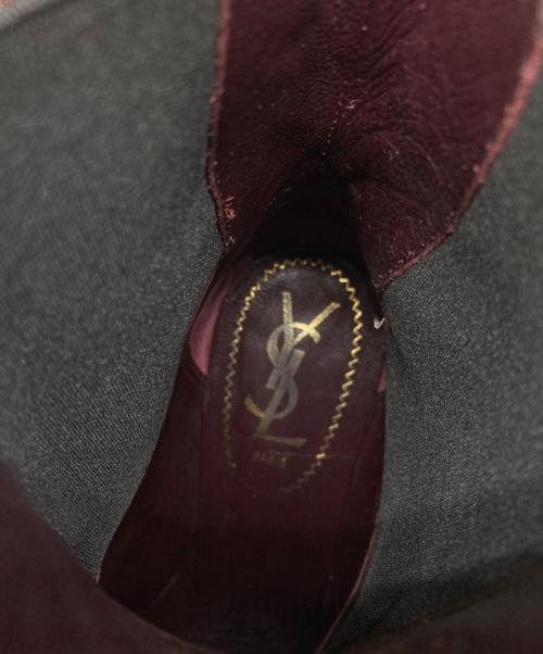 Yves Saint Laurent（イヴサンローラン）Yves Saint Laurent (イヴサンローラン) ショートブーツ ボルドー サイズ:36 1/2の古着・服飾アイテム
