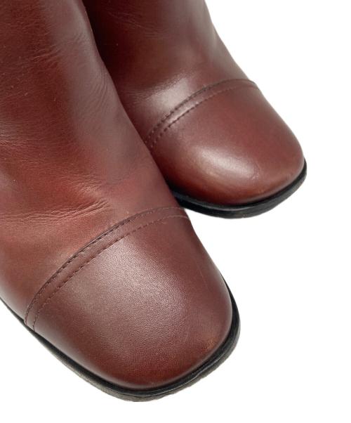 Yves Saint Laurent（イヴサンローラン）Yves Saint Laurent (イヴサンローラン) ショートブーツ ボルドー サイズ:36 1/2の古着・服飾アイテム