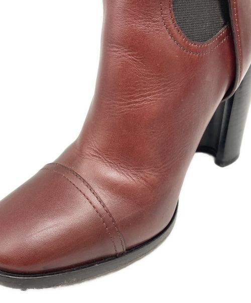 Yves Saint Laurent（イヴサンローラン）Yves Saint Laurent (イヴサンローラン) ショートブーツ ボルドー サイズ:36 1/2の古着・服飾アイテム