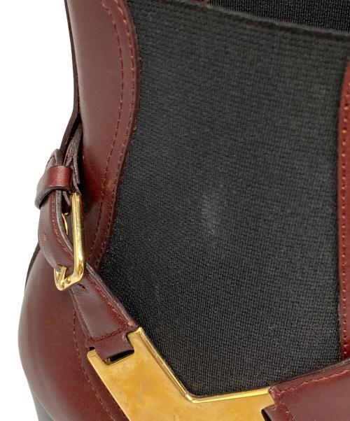 Yves Saint Laurent（イヴサンローラン）Yves Saint Laurent (イヴサンローラン) ショートブーツ ボルドー サイズ:36 1/2の古着・服飾アイテム