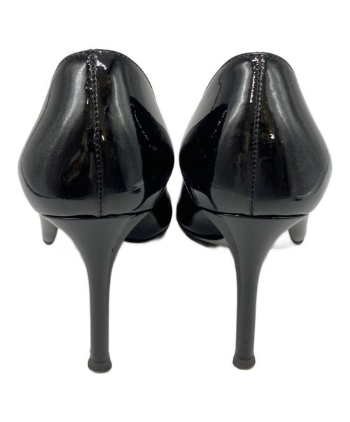 PRADA（プラダ）PRADA (プラダ) エナメルヒールパンプス ブラック サイズ:35の古着・服飾アイテム