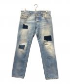 DSQUARED2ディースクエアード）の古着「リペア加工デニムパンツ」｜インディゴ