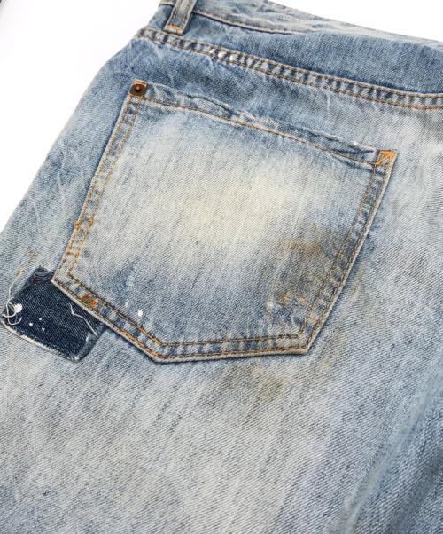 DSQUARED2（ディースクエアード）DSQUARED2 (ディースクエアード) リペア加工デニムパンツ インディゴ サイズ:48の古着・服飾アイテム