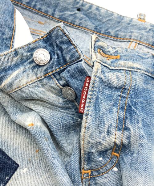 DSQUARED2（ディースクエアード）DSQUARED2 (ディースクエアード) リペア加工デニムパンツ インディゴ サイズ:48の古着・服飾アイテム