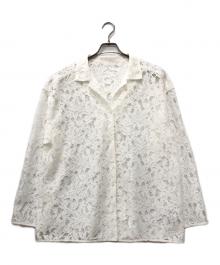 Noble（ノーブル）の古着「ボタニカルレースオープンカラーシャツ」｜ホワイト