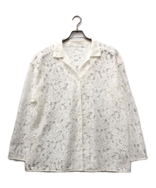 Noble（ノーブル）Noble (ノーブル) ボタニカルレースオープンカラーシャツ ホワイト サイズ:下記参照の古着・服飾アイテム
