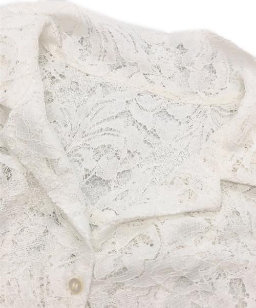 Noble（ノーブル）Noble (ノーブル) ボタニカルレースオープンカラーシャツ ホワイト サイズ:下記参照の古着・服飾アイテム