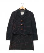 MOSCHINOモスキーノ）の古着「セットアップジャケットスカート」｜ブラック