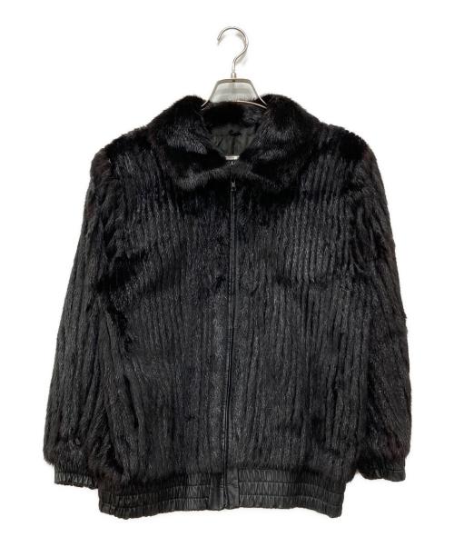 SAGA MINK（サガミンク）SAGA MINK (サガミンク) ファージャケット ブラック サイズ:Lの古着・服飾アイテム