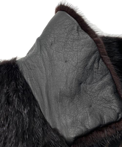 SAGA MINK（サガミンク）SAGA MINK (サガミンク) ファージャケット ブラック サイズ:Lの古着・服飾アイテム