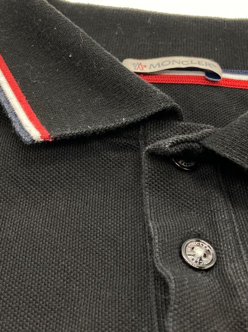 MONCLER（モンクレール）MONCLER (モンクレール) 半袖ポロシャツ ブラック サイズ:Sの古着・服飾アイテム