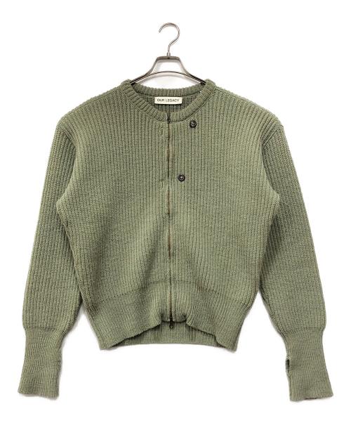OUR LEGACY（アワーレガシー）OUR LEGACY (アワーレガシー) ZIP WRAP CARDIGAN グリーン サイズ:Mの古着・服飾アイテム