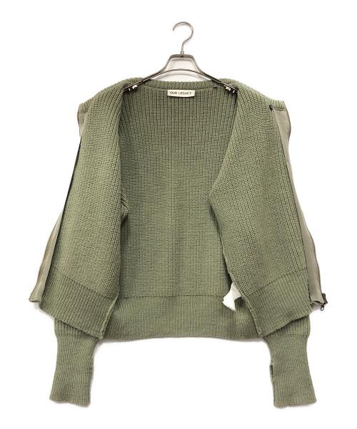 OUR LEGACY（アワーレガシー）OUR LEGACY (アワーレガシー) ZIP WRAP CARDIGAN グリーン サイズ:Mの古着・服飾アイテム