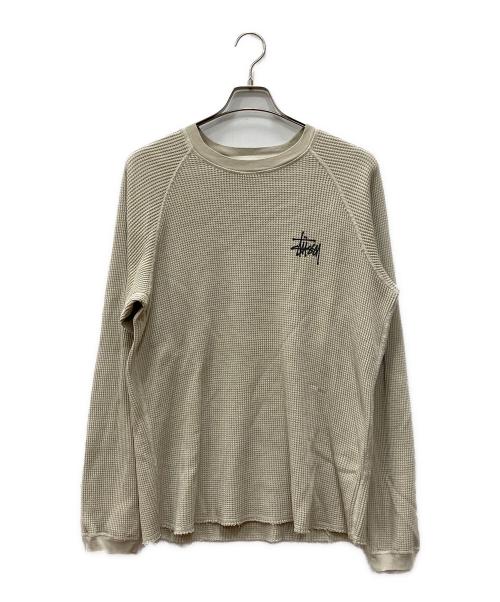 stussy（ステューシー）stussy (ステューシー) BASIC THERMALカットソー ベージュ サイズ:Mの古着・服飾アイテム