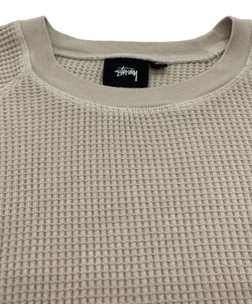 stussy（ステューシー）stussy (ステューシー) BASIC THERMALカットソー ベージュ サイズ:Mの古着・服飾アイテム