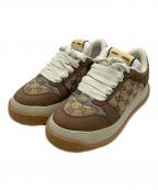 GUCCIグッチ）の古着「GGスプリームキャンバスロゴスニーカー」｜ブラウン