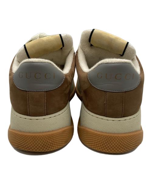 GUCCI（グッチ）GUCCI (グッチ) GGスプリームキャンバスロゴスニーカー ブラウン サイズ:8の古着・服飾アイテム