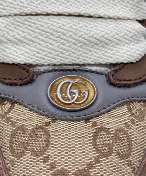 GUCCI（グッチ）GUCCI (グッチ) GGスプリームキャンバスロゴスニーカー ブラウン サイズ:8の古着・服飾アイテム