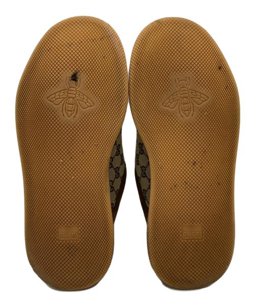 GUCCI（グッチ）GUCCI (グッチ) GGスプリームキャンバスロゴスニーカー ブラウン サイズ:8の古着・服飾アイテム