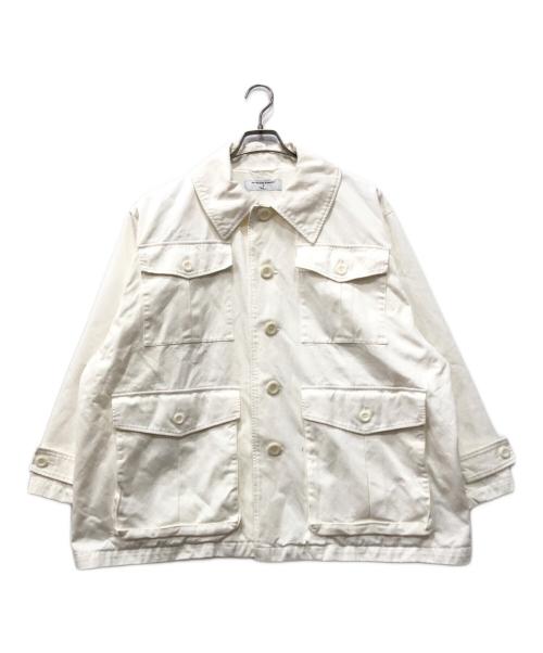 KATHARINE HAMNETT（キャサリンハムネット）KATHARINE HAMNETT (キャサリンハムネット) Ron Herman (ロンハーマン) COTTON WORK JACKET ホワイト サイズ:Sの古着・服飾アイテム