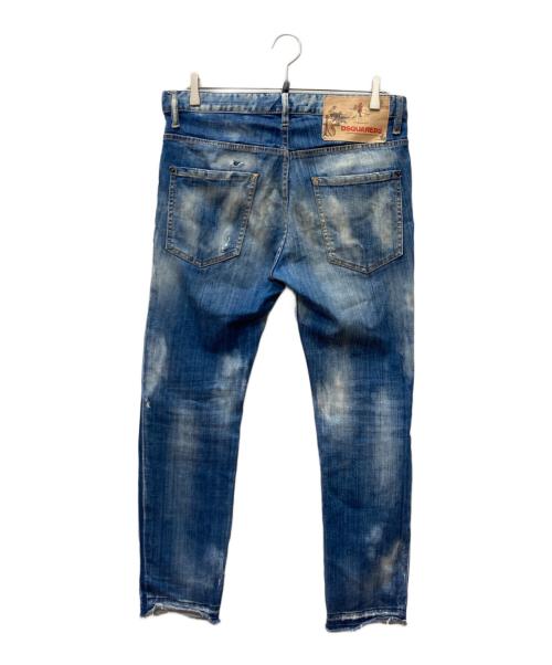 DSQUARED2（ディースクエアード）DSQUARED2 (ディースクエアード) ダメージ加工デニムパンツ ブルー サイズ:48の古着・服飾アイテム