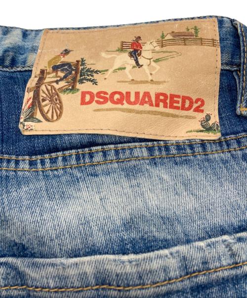 DSQUARED2（ディースクエアード）DSQUARED2 (ディースクエアード) ダメージ加工デニムパンツ ブルー サイズ:48の古着・服飾アイテム