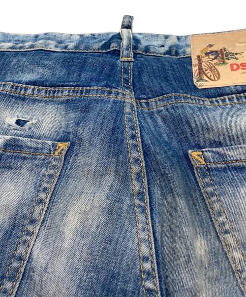 DSQUARED2（ディースクエアード）DSQUARED2 (ディースクエアード) ダメージ加工デニムパンツ ブルー サイズ:48の古着・服飾アイテム