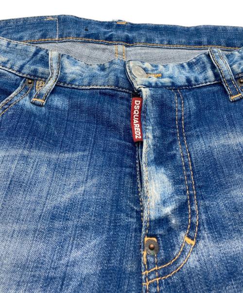 DSQUARED2（ディースクエアード）DSQUARED2 (ディースクエアード) ダメージ加工デニムパンツ ブルー サイズ:48の古着・服飾アイテム