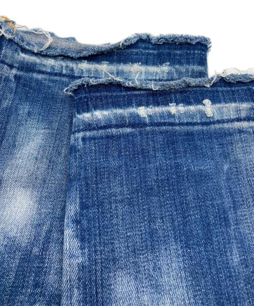 DSQUARED2（ディースクエアード）DSQUARED2 (ディースクエアード) ダメージ加工デニムパンツ ブルー サイズ:48の古着・服飾アイテム