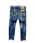 DSQUARED2 (ディースクエアード) ダメージ加工デニムパンツ ブルー サイズ:48：13000円
