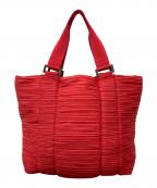 PLEATS PLEASEプリーツプリーズ）の古着「プリーツトートバッグ」｜レッド
