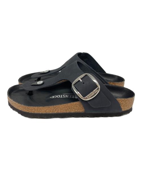 BIRKENSTOCK（ビルケンシュトック）BIRKENSTOCK (ビルケンシュトック) GIZEH BIG BUCKLE ブラック サイズ:24cmの古着・服飾アイテム