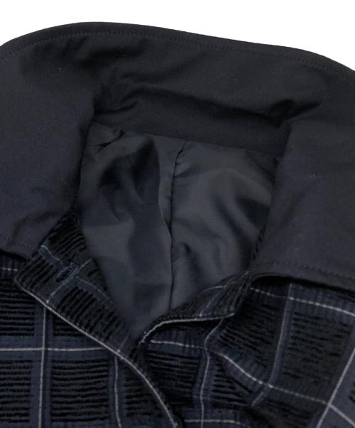 Louren（ローレン）louren (ローレン) velvet jacquard check blouson ネイビー サイズ:Fの古着・服飾アイテム